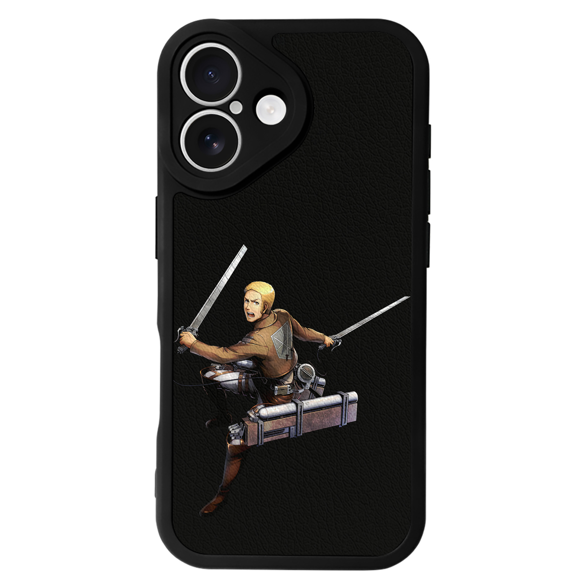 （画像用） 進撃の巨人 ライナー・ブラウン Attack on Titan Reiner Braun 【iPhone 16シリーズ対応】シリコンスマホケース（レザー調） 材質：シリコン